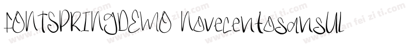 FONTSPRINGDEMO NovecentosansUltraLi字体转换